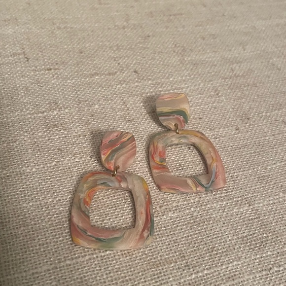 Marbled drop earrings - Picture 1 of 4